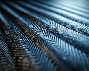 A close-up view of a striking black and blue patterned surface on a table, showcasing intricate designs that blend seamlessly, creating a visually captivating texture and depth.