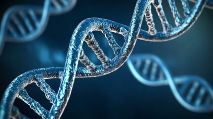 Detailed 3D DNA Structure Illustration