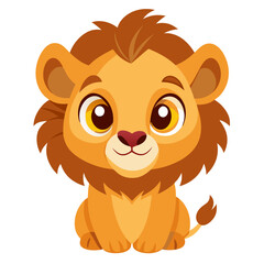 Fototapeta premium lion vector illustration cout baby