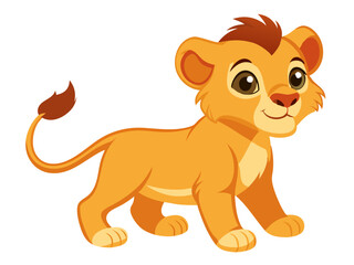 lion vector illustration cout baby