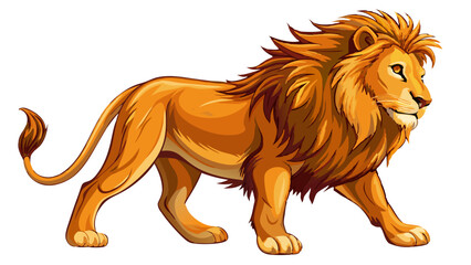 lion cartoon isolated on white