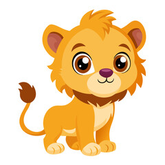 Fototapeta premium lion vector illustration cout baby