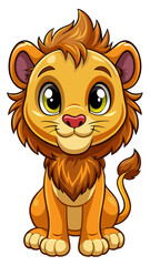 lion vector illustration cout baby