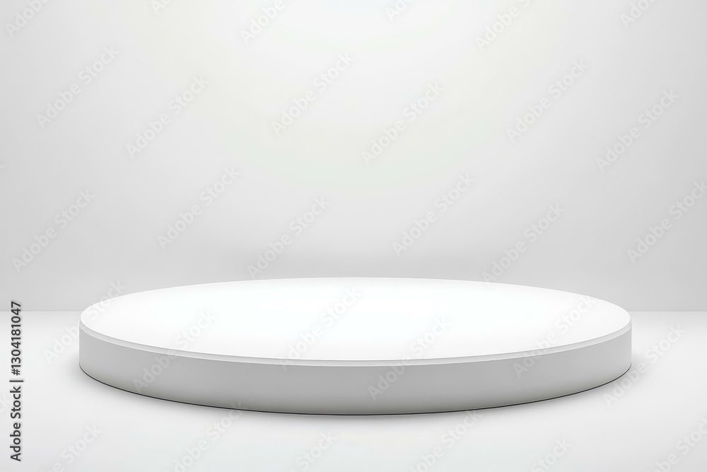 Poster modern minimalist empty white display platform
