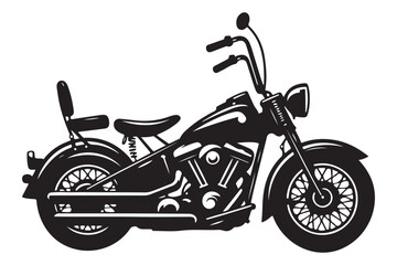 Classic Motorcycle Illustration A Vintage Vehicle Of Freedom Symbol