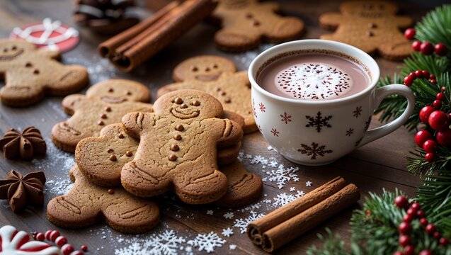 christmas cookies and coffee