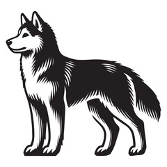 Majestic Siberian Husky Illustration A Symbol of Loyalty and Strength