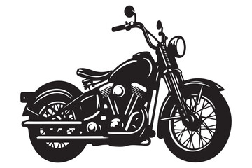 Fototapeta premium Vintage Motorcycle Silhouette Illustration a Classic Cruiser Design Art
