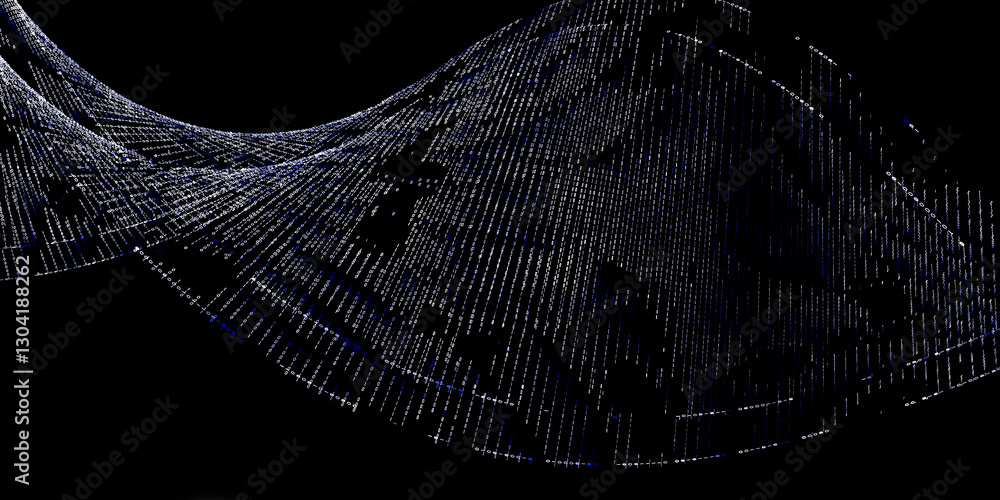Poster binary dna helix, digital genetics, futuristic data science, artificial intelligence, glowing code, 