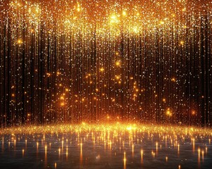 A close-up view of a cozy room illuminated by an array of warm, glowing lights. The soft ambiance highlights textured walls, stylish decor, and inviting furnishings, creating a welcoming atmosphere.