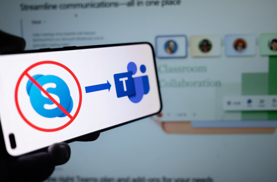 London, UK, 03.03.2025: Microsoft Is Shutting Down Skype and shift of its services to Microsoft Teams