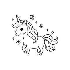 horse with snowflakes coloring book