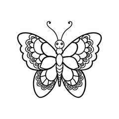 butterfly vector illustration coloring book