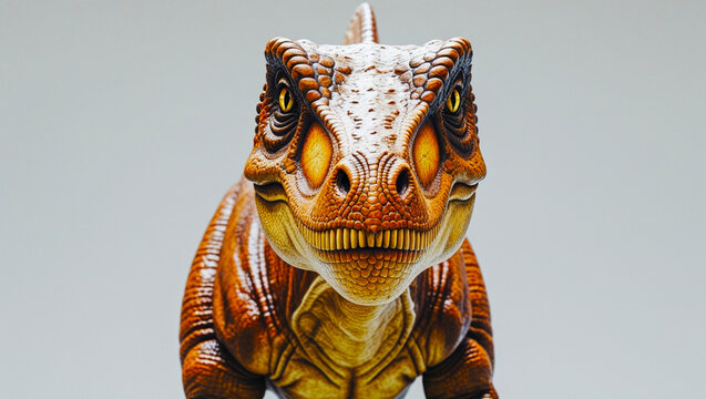 Tyrannosaurus rex on white background