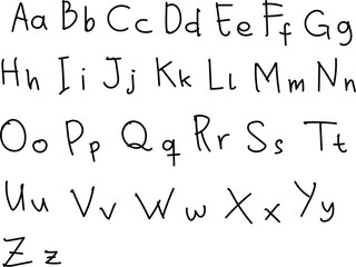 hand drawn alphabet font © Syafira