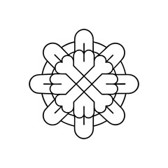 hand holding a flower coloring book