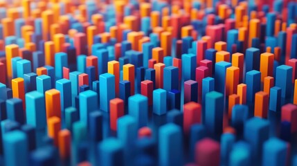 Obraz premium Colorful Data Visualization Showcasing Audience Segmentation