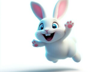 Cute Cartoon Bunny Illustration for Easter