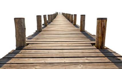Fototapeta premium wooden pier on the beach cutout