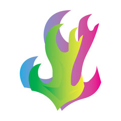 Fototapeta premium colored fire icon