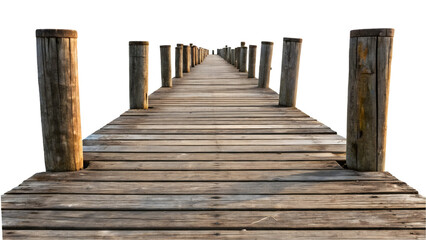 Obraz premium wooden pier on the beach cutout