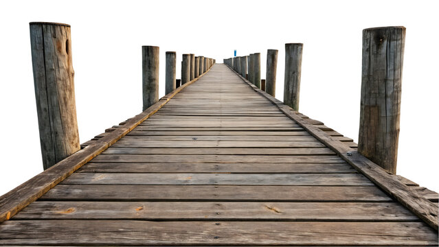 Fototapeta wooden pier on the beach cutout