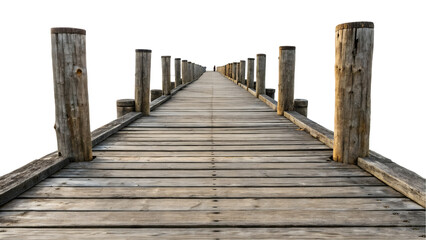 Fototapeta premium wooden pier on the beach cutout