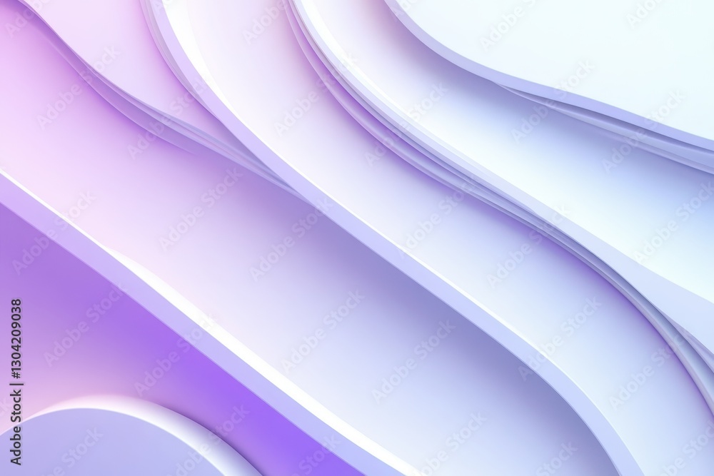 Aufkleber flowing lines of pastel colors create a soothing atmosphere in an abstract design space. generative 
