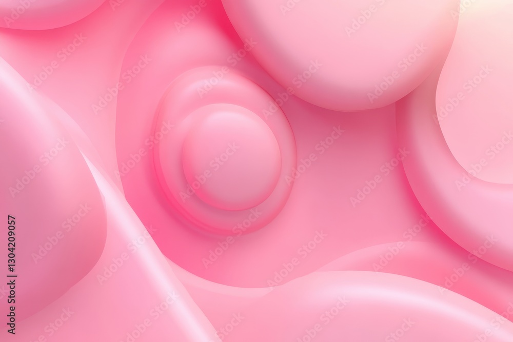 Aufkleber soft pink organic shapes create a dreamy texture in a serene abstract composition perfect for fresh 