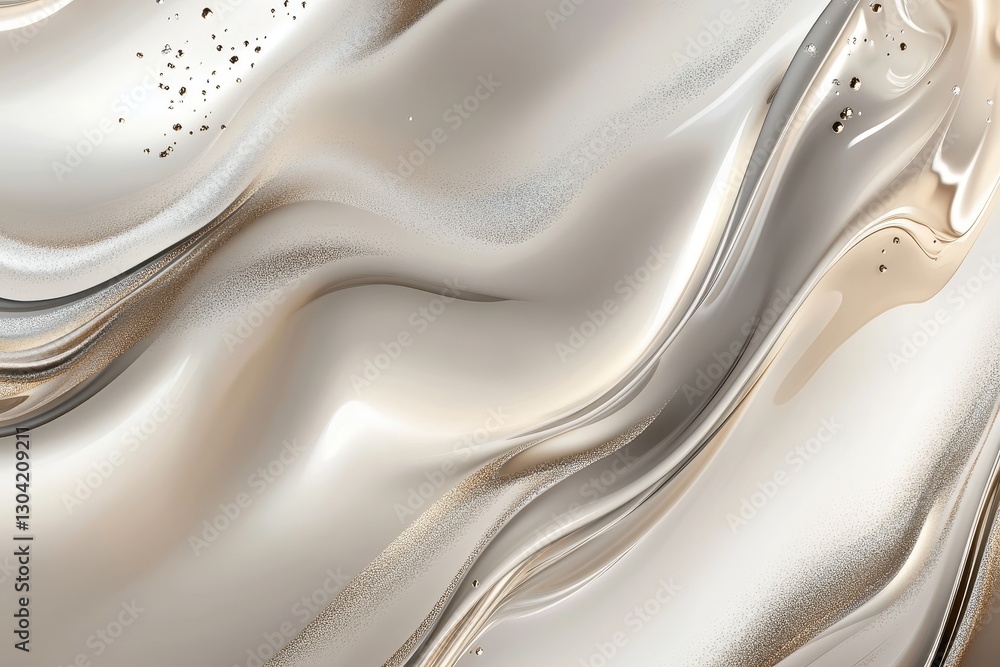 Aufkleber waves of metallic elegance flow smoothly across a shimmering surface in luxurious tones and textures