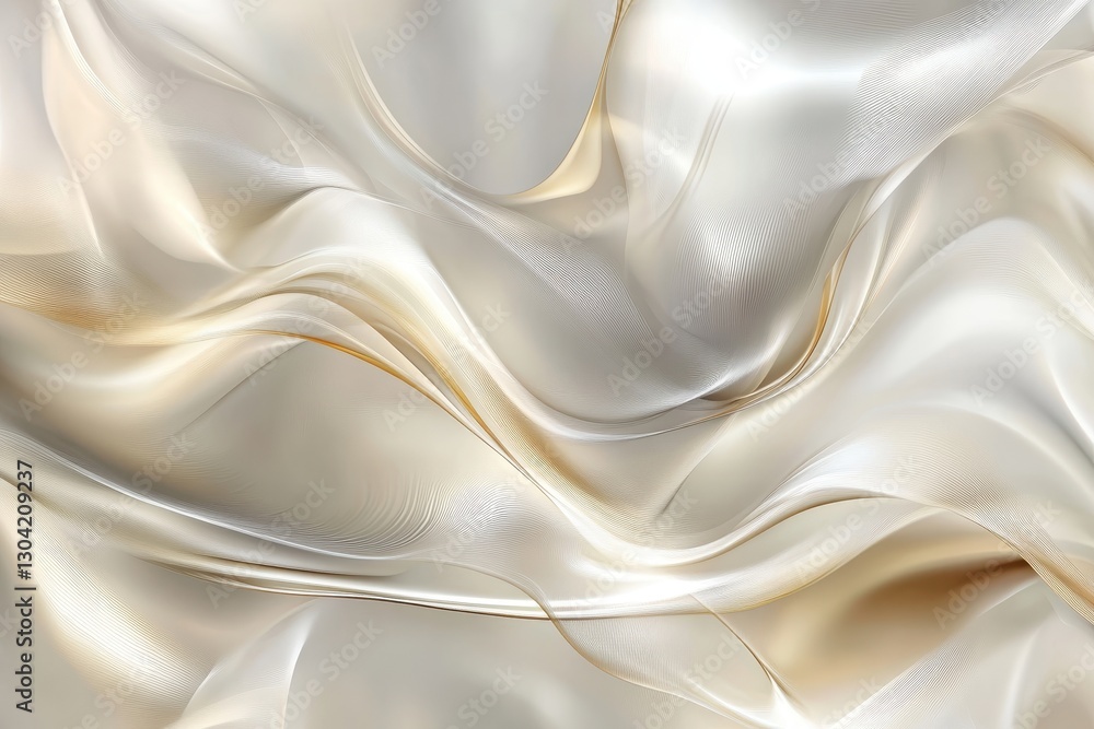 Poster elegant swirls of silk fabric create a captivating dance of light and texture in a soft, dreamy atmo