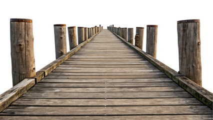 Obraz premium wooden pier on the beach cutout