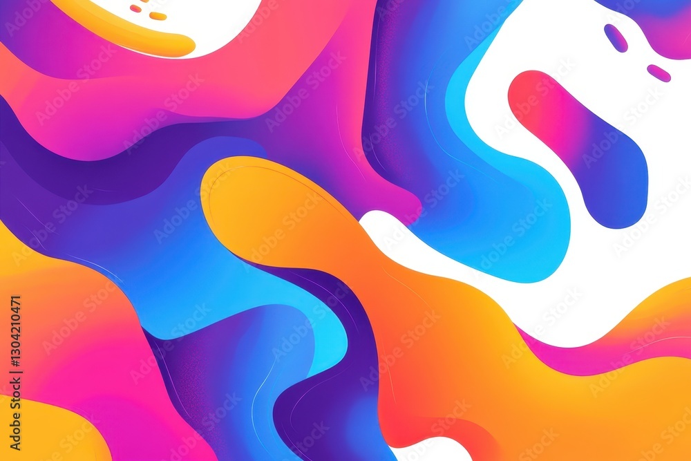 Poster vibrant swirl of colors creates a mesmerizing abstract pattern in a playful dance of hues and shapes
