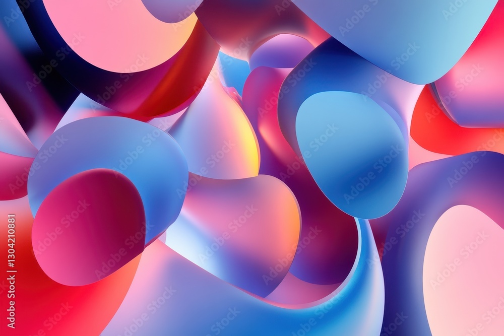 Aufkleber swirls of color and shape dance together in a vibrant abstract composition full of energy and motion