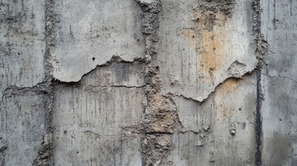 A close-up of a textured concrete wall with rough surfaces and subtle details, capturing the beauty of industrial design