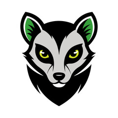 Asian Palm Civet head mascot logo design vector