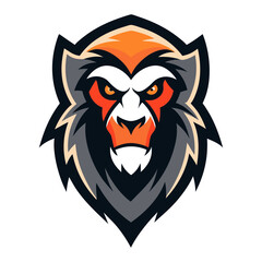 Obraz premium Baboon head mascot logo design vector