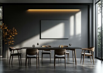 Modern Dining Room Interior Design Illustration