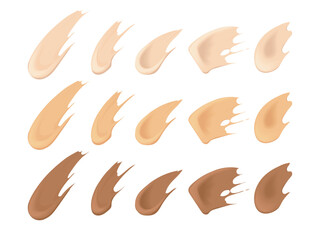 ファンデーション製品の広告に使えそうな塗りつけられたベージュテクスチャー