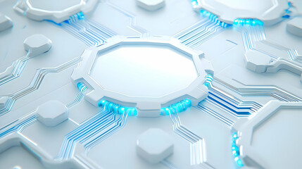 Obraz premium Abstract Technology Background with Futuristic Circuit Patterns
