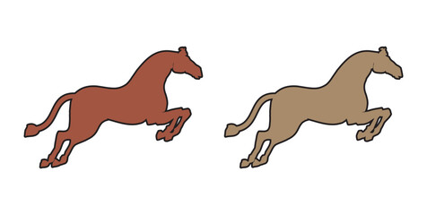 Horse silhouette vector illustration image color full