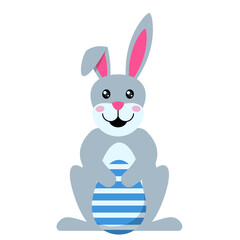 Easter Rabbit with Egg Illustration