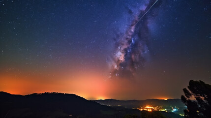 Fototapeta premium meteor-shower-dark-sky
