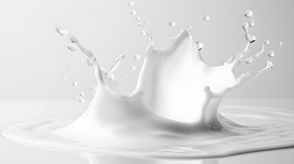 Dripping Fluid white color, on a white background, generative AI