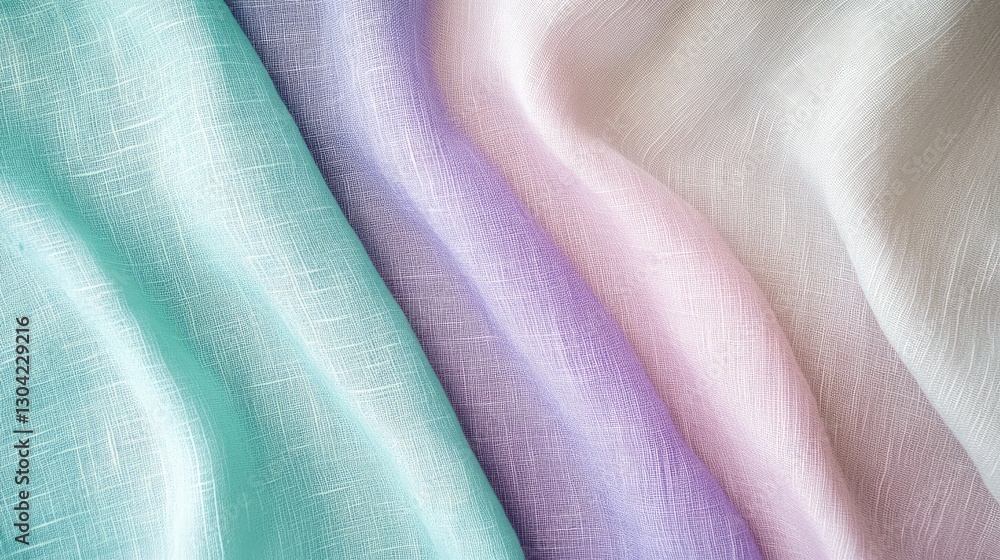 Poster A serene and calming gradient, transitioning from muted lavender to pastel mint, creating a soft and elegant color palette on a smooth canvas backdrop