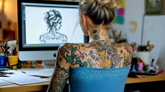 The art of tattooing: unique ornament as a form of self-expression, a blend of style and creativity that highlights individuality through body art as a modern fashion statement.