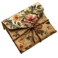 Gift card in decorative envelope isolated on white background.PNG