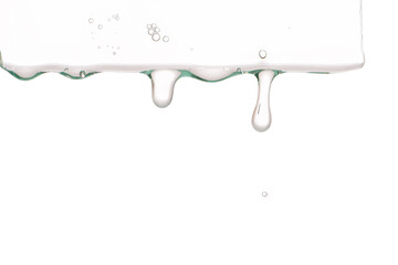 Meltimg cube and water drops