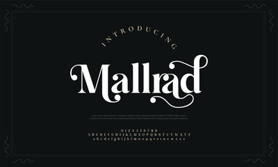 Elegant modern alphabet font logo. Typography luxury classic lettering serif italic fonts decorative wedding vintage retro logos. vector illustration
