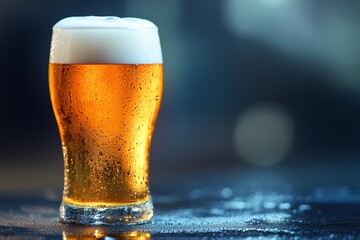 a background image of very cold beer for international beer day greetings